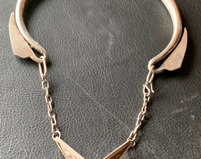 Antique silver chain, choker