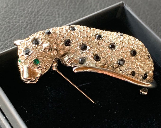 Jaguar Silver Brooch
