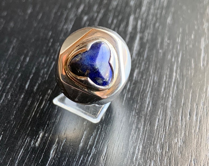 silver ring 925 with lapis lazuli