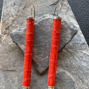 Earrings foam coral with 925 silver