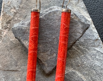 Earrings foam coral with 925 silver
