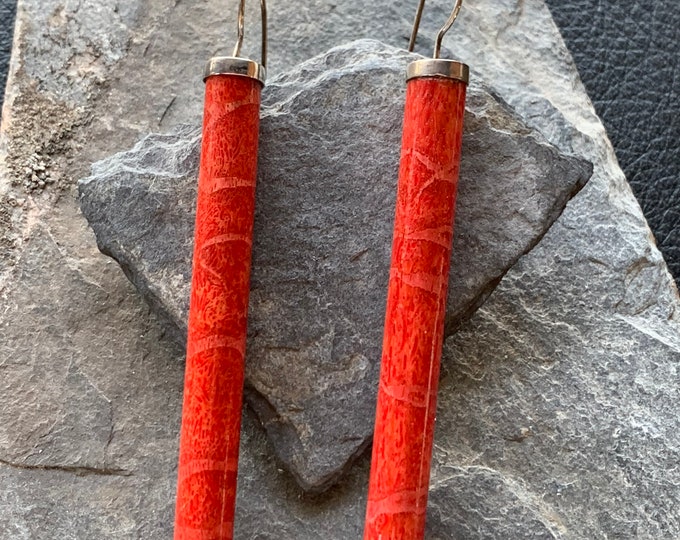 Earrings foam coral with 925 silver