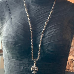 Silver chain 925 with lily pendant by Elf Craft