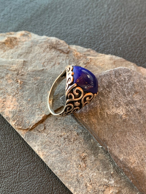 Ring Silber mit Lapislazuli - image 3