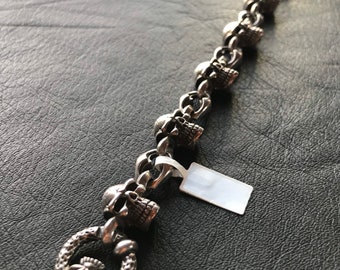 skull bracelet silver