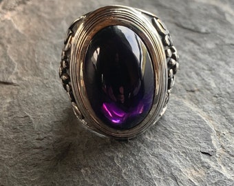 Silver ring 925 with amethyst by Elf Craft