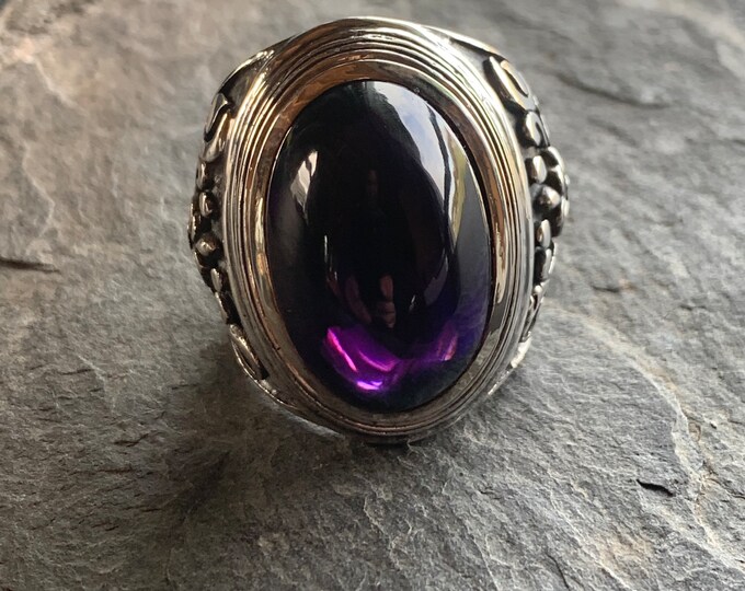 Silver ring 925 with amethyst by Elf Craft