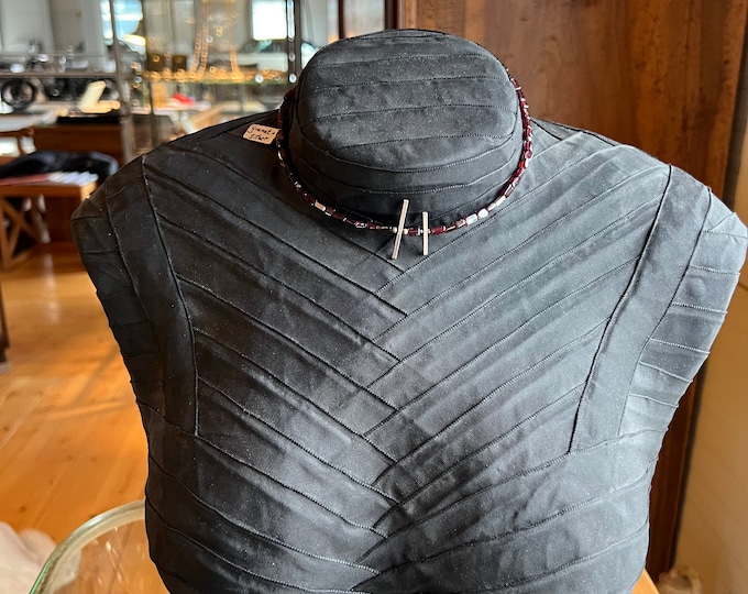 Garnet with Silver Chain