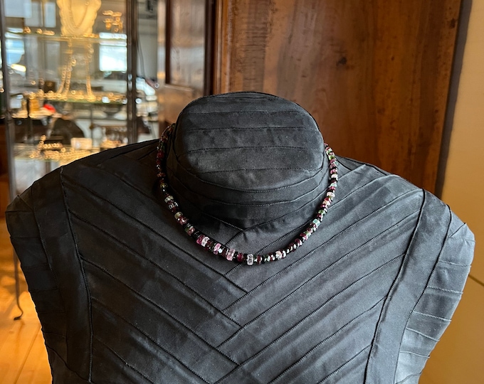 Tourmaline necklace with gold