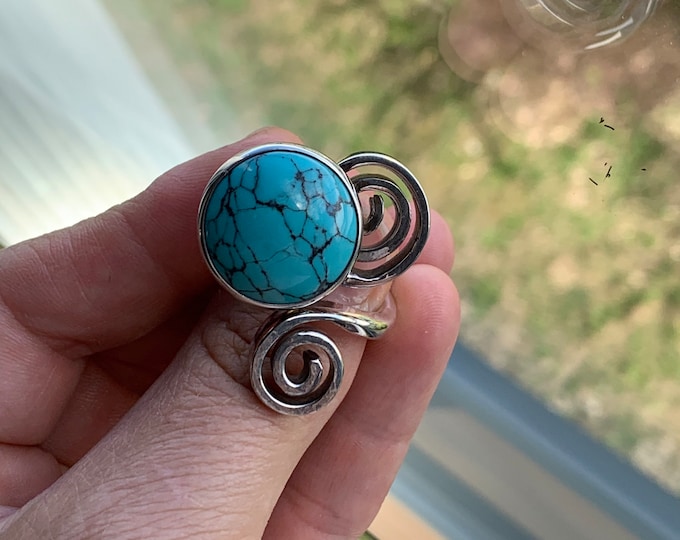 silver ring 925 with turquoise