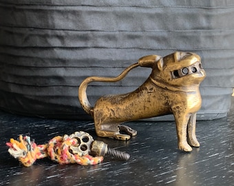 Brass Lock Antique Lion