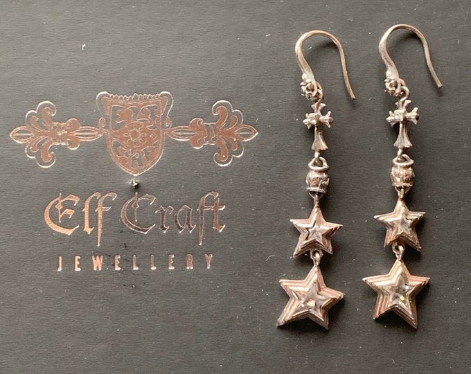 Star Earrings 925 Silver with Zirconia
