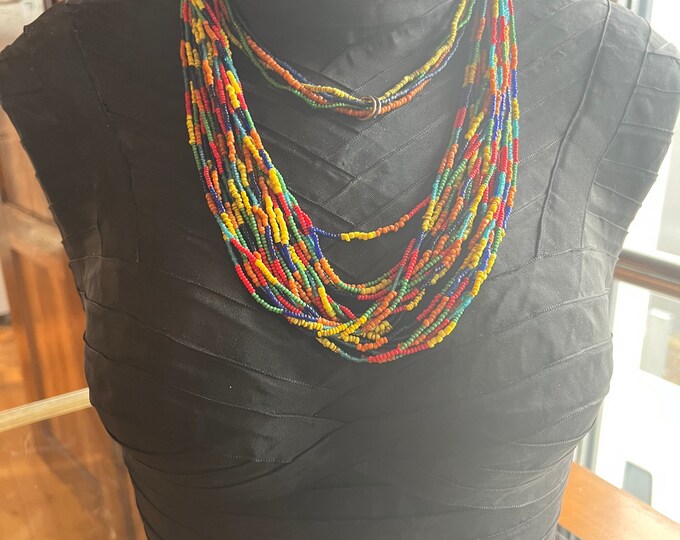 Antique Burmese necklace with silver parts