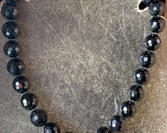 Tourmaline necklace with silver clasp