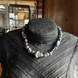 Antique necklace with gemstones and silver