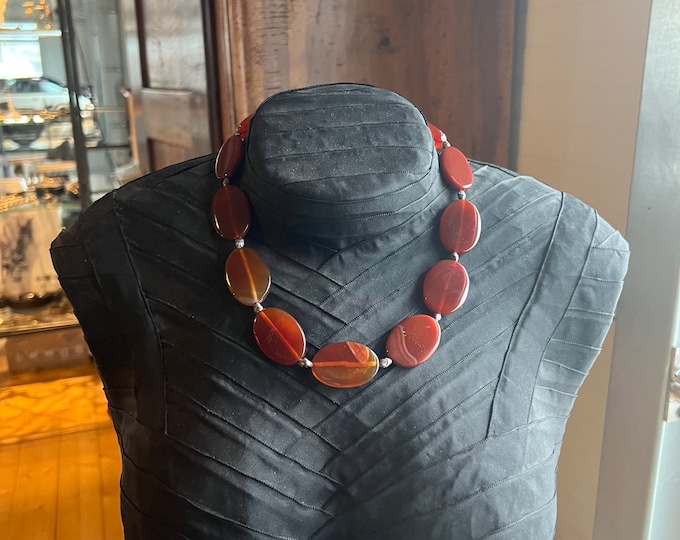 Carnelian and Silver Necklace