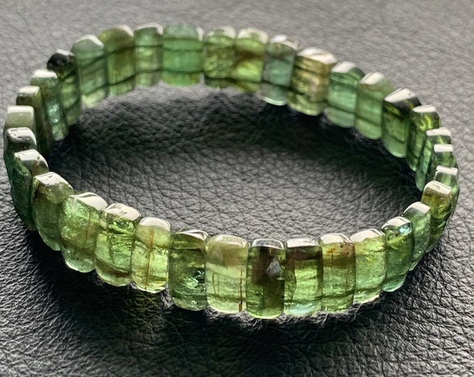 Faceted Peridot Bracelet on Drawstring