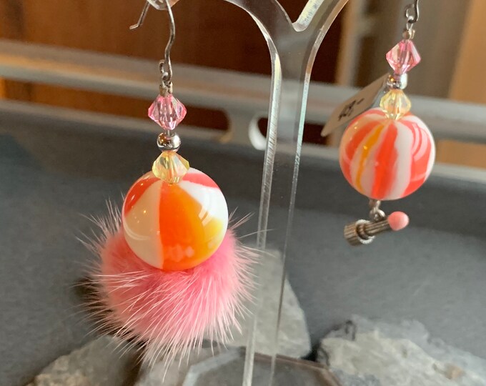 Earrings with silver hooks