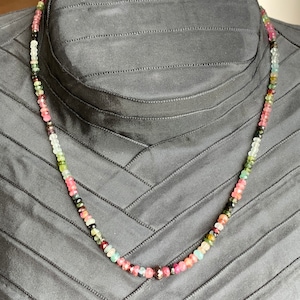 Antique tourmaline necklace (adjustable)