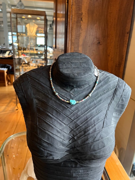 Halskette Silber turquoise Edelstein