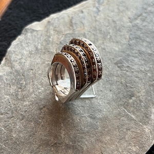 Garnet silver ring