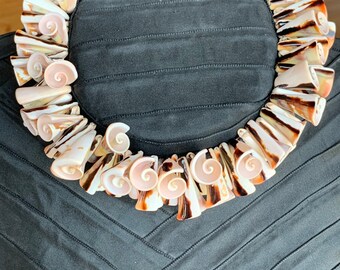 Shell necklace with silver clasp