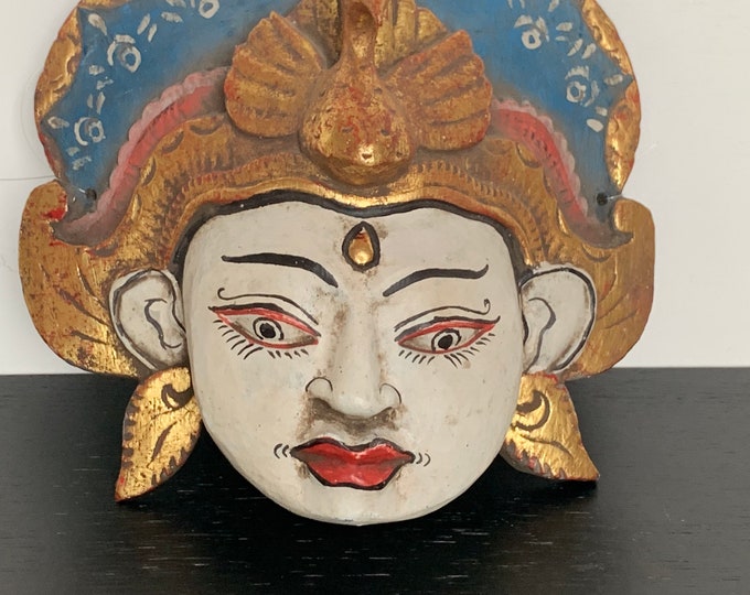 Burmese Hand Carved Mask Antique