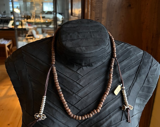 Mala prayer beads Nepal with silver