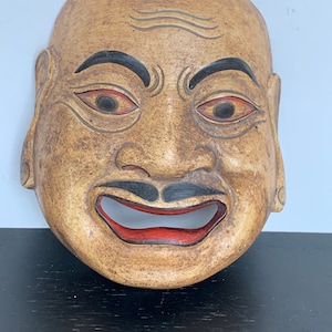 Burmese wooden mask hand-painted