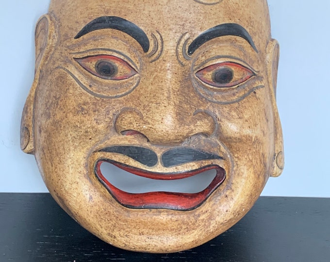 Burmese wooden mask hand-painted