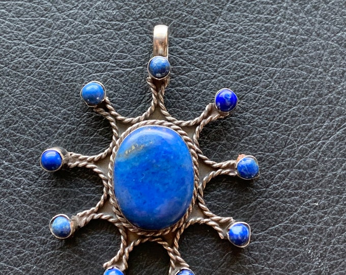Lapis Lazuli Silver Pendant 925