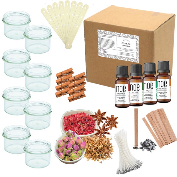 Soy Candle Making Kit Premium Candle Make candles at home Soya wax DIY Complete set to make candles at home Cotton Wicks How to make candles