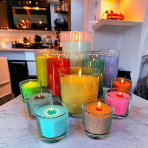 500g Colorful Sand Wax + fragrance + wicks, Pearled Candle, Wedding Decor, candle powder, Colors Various, Plant Wax, DIY, Home Decoration