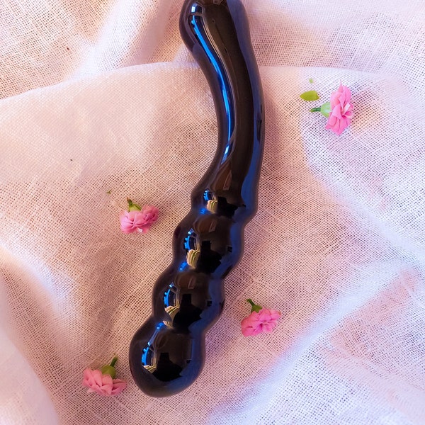 THE SACRED SERPENT Obsidian Yoni Wand