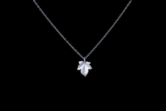 Sterling Silber Efeu Blatt Halskette - Wilde Blume 18 ''Kette - Etsy  sterreich