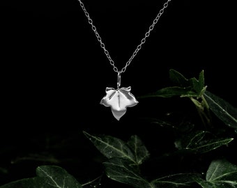 Ivy Leaf Necklace - Wilde Flower. Leaf pendant. Ivy necklace. woodland jewellery. english ivy. leaf jewellery. silver leaf necklace.