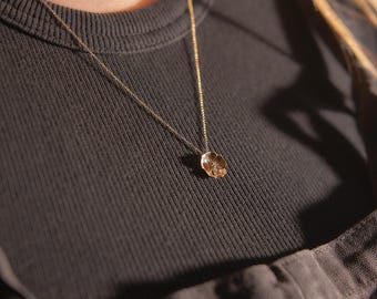 9ct Gold Buttercup Flower Necklace: Delicate Wild Meadow Pendant