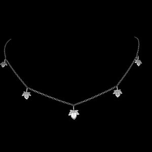 Sterling Silver Ivy Leaf Necklace: Handmade Layering Jewelry