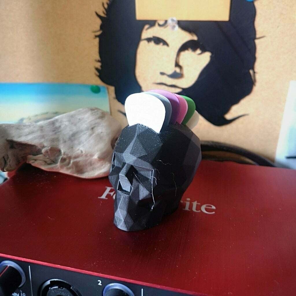 Guitar Pick Holder, Low Poly Skull Etsy