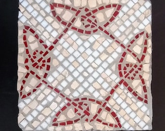 Book of Kells III, Mosaic Wall Art, Gift, Mosaic Flower Wall Art; Abstract Decorative Flower Mosaic, Mosaic Wall Art, Unique Gift idea,