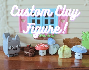 CUSTOM Mini Clay Sculpture~ | Adorable Handmade Polymer Clay Art! Handcrafted Polymer Clay Figures