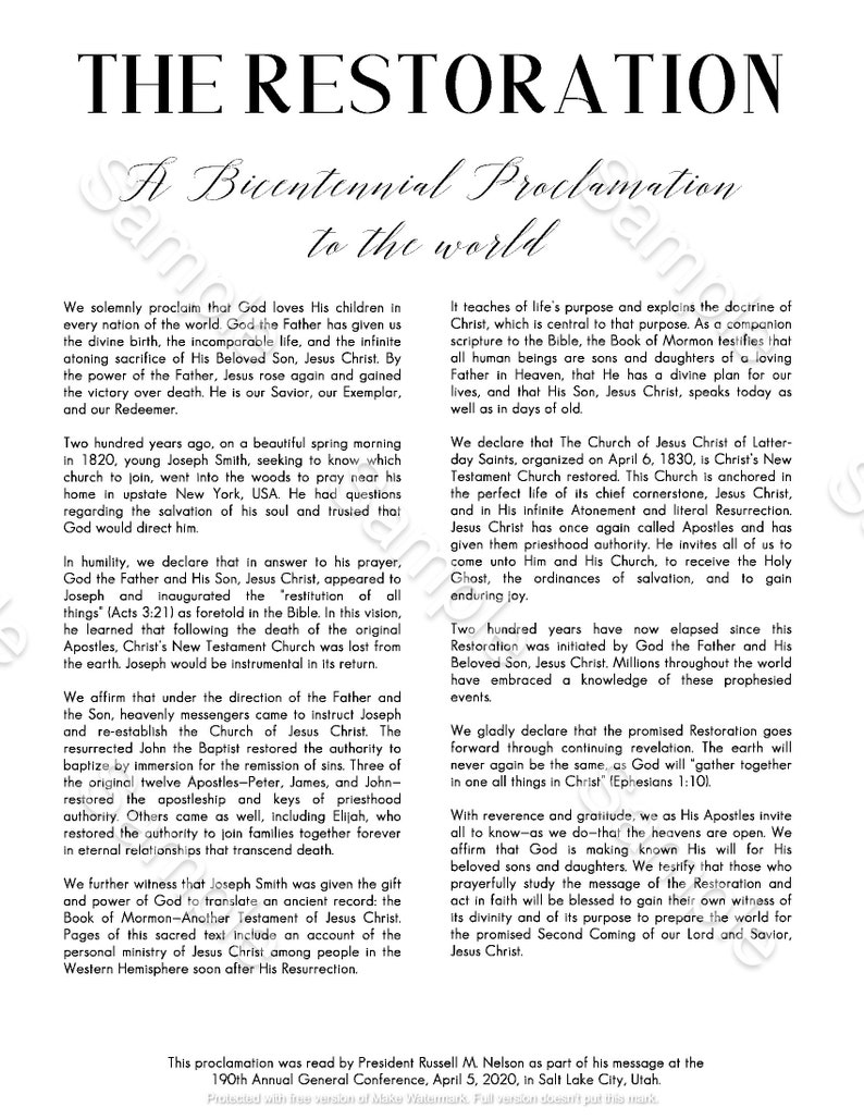 LDS Proclamation Bundle Living - Il 794xN.4484910089 Jh16