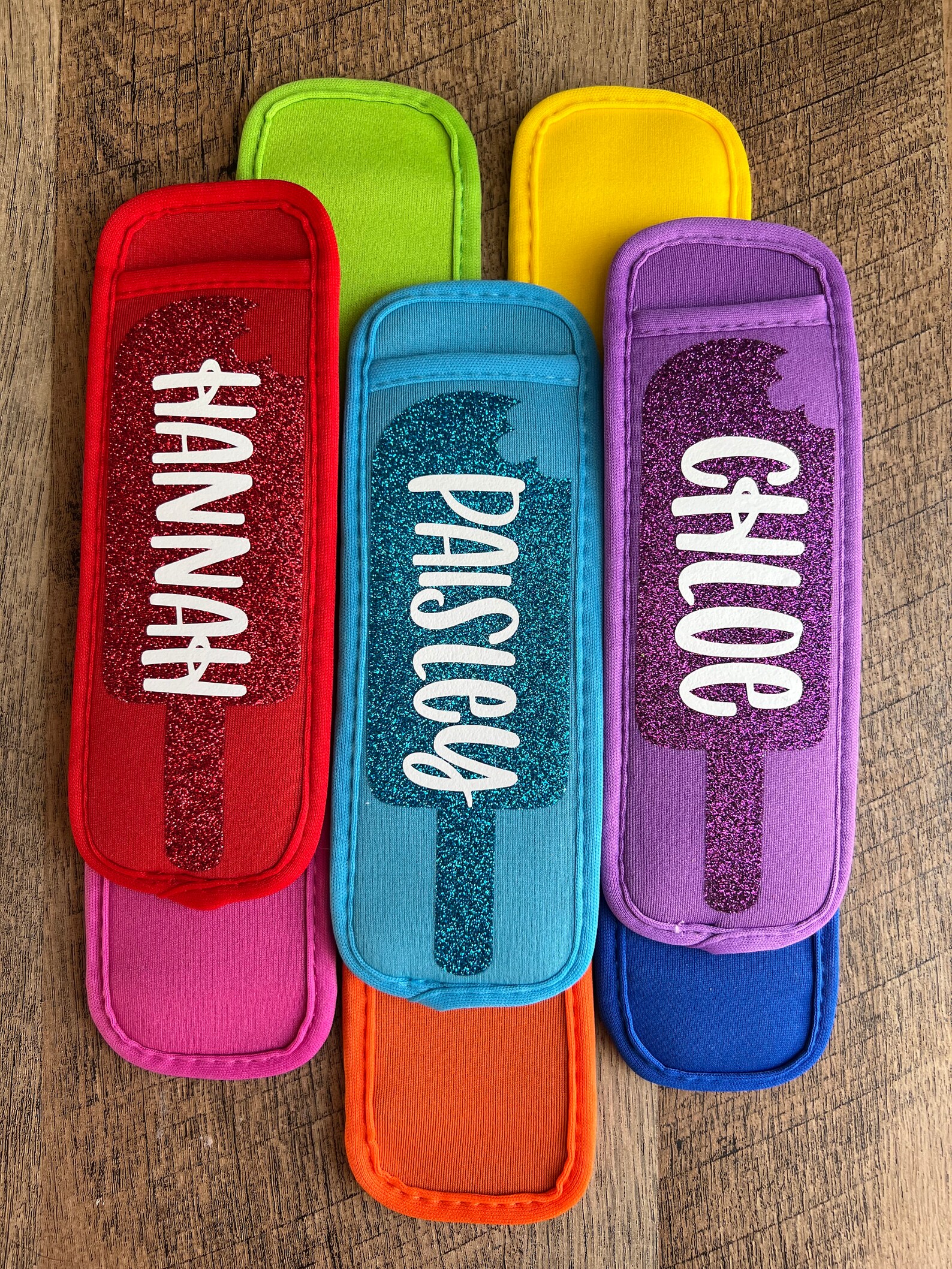 Personalized Popsicle Holder, Glitter Popsicle Holder - Etsy
