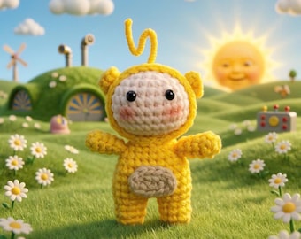 Teletubbies Plush: Yellow Tinky Winky Amigurumi Doll