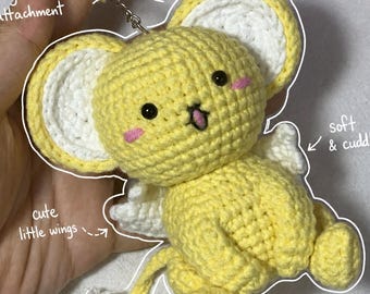 Handmade Crochet Kero-chan Plush: Cardcaptor Sakura Anime Keychain