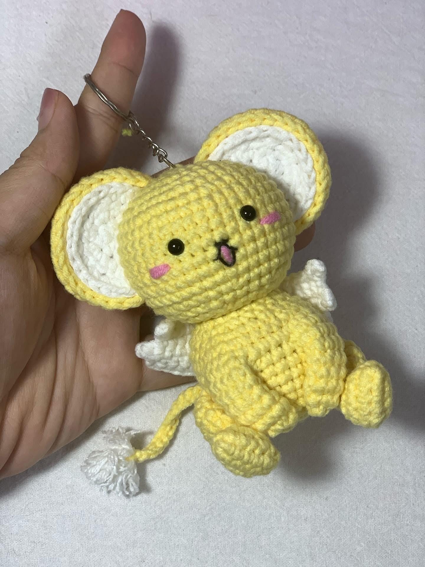 Handmade Crochet Kero-chan Plush: Cardcaptor Sakura Anime Keychain