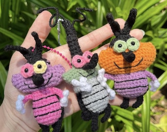 Oggy and the Cockroaches Keychain | Oggy Crochet