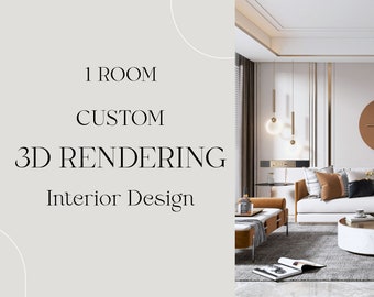 3D-rendering interieurontwerp • Online interieurontwerpservice • E-Design keukenmoodboard • Virtuele interieurontwerpservice