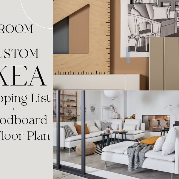 IKEA Custom Shopping List • IKEA Styling Online Interior Design Service • E-Design Kitchen Moodboard •  Virtual Interior Design Service