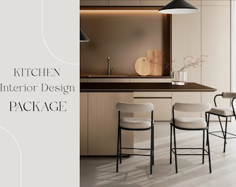 Keuken op maat interieurontwerp • Online interieurontwerpservice • E-Design keukenmoodboard • Virtuele interieurontwerpservice